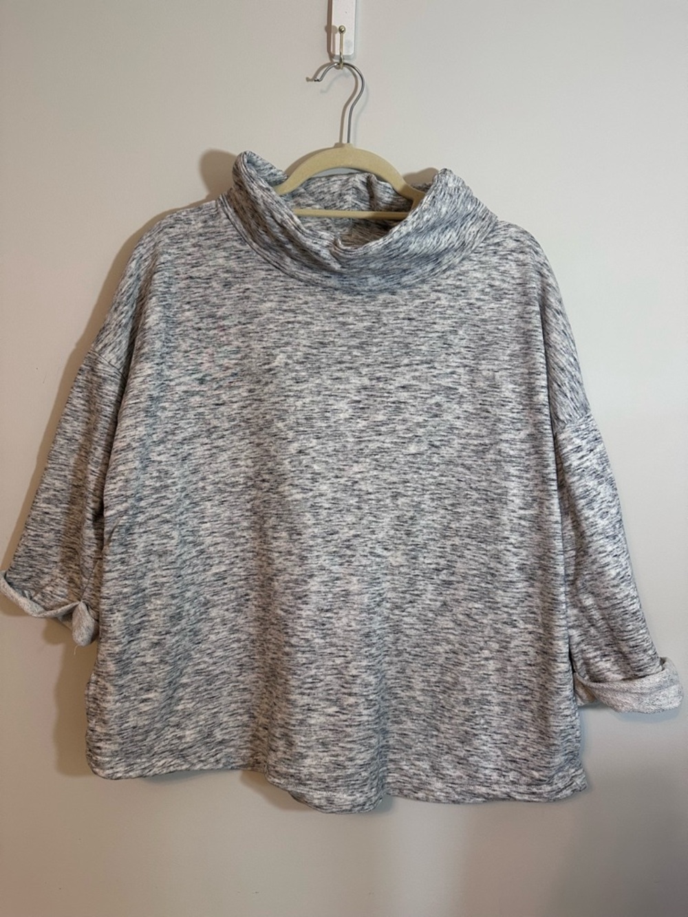 J. Jill Pure Jill Womens Gray Cowl Neck Sweater Sweatshirt Size M Classic Cozy